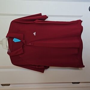 Adidas Maroon Golf Shirt Size Large
